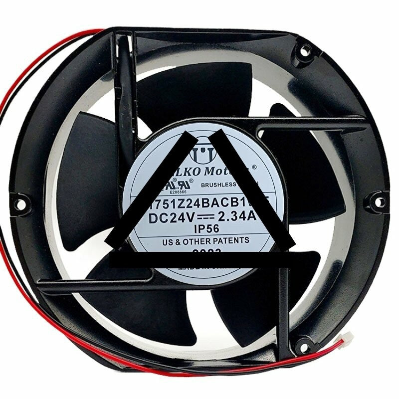 PELKO Motors P1751Z24BACB1w-5 24V 2.34A 2 Wires Cooling Fan