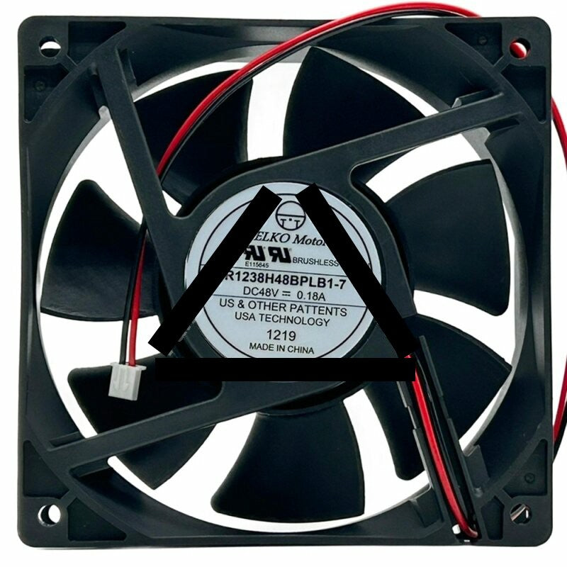 PELKO Motors R1238H48BPLB1-7 DC 48V 0.17A Brushless Axial Cooling Fan