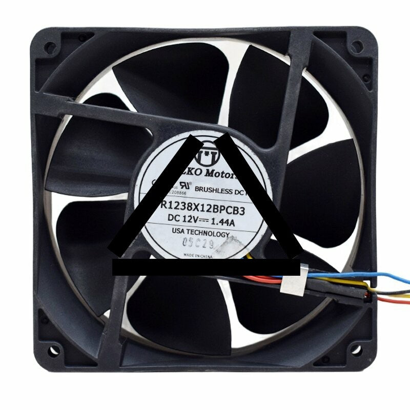PELKO MOTORS R1238X12BPCB3 DC 12V 1.44A 12038 Axial Brushless Cooling Fan