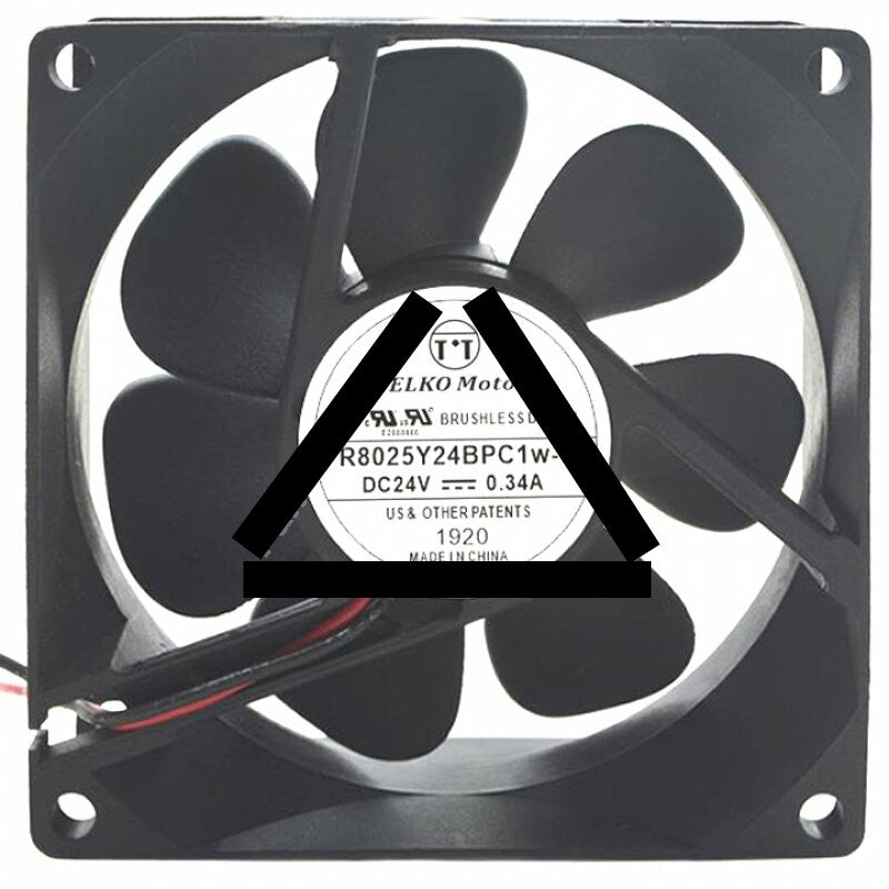 PELKO Motors R8025Y24BPC1W-7 24V 0.34A DC Brushless Axial Cooling Fan
