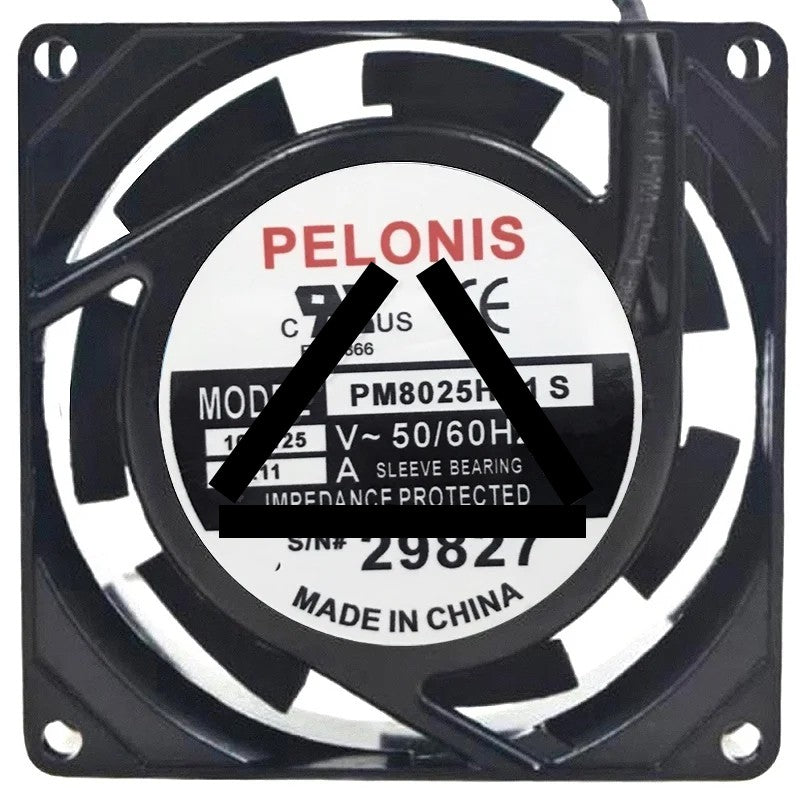 PELONIS PM8025HA1 S 100-125V 0.11A Sleeve Bearing Impedance Protected Cooling Fan