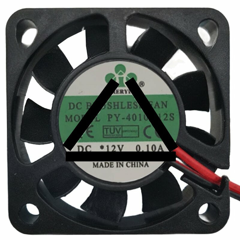 POTERYAR PY-4010H12S 12V 0.10A 2 Wires DC Brushless Axial Cooling Fan