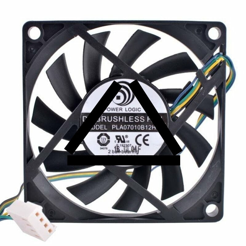 Power Logic PLA07010B12HH DC 12V 0.50A 2 Wires / 3 Wires / 4 Wires Axial Cooling Fan