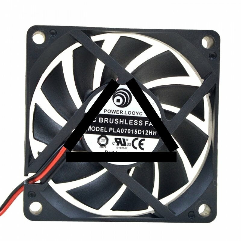 Power Logic PLA07015D12HH DC 12V 0.22A 2 Wires Axial Cooling Fan