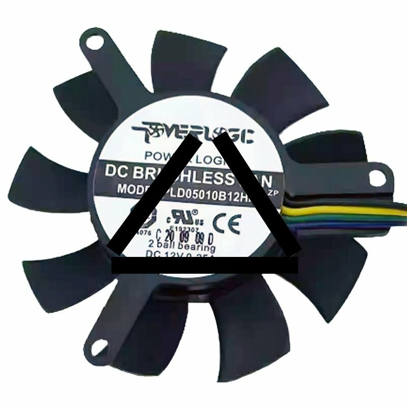 Power Logic PLD05010B12HH DC 12V 0.25A Ball Bearing Axial Cooling Fan