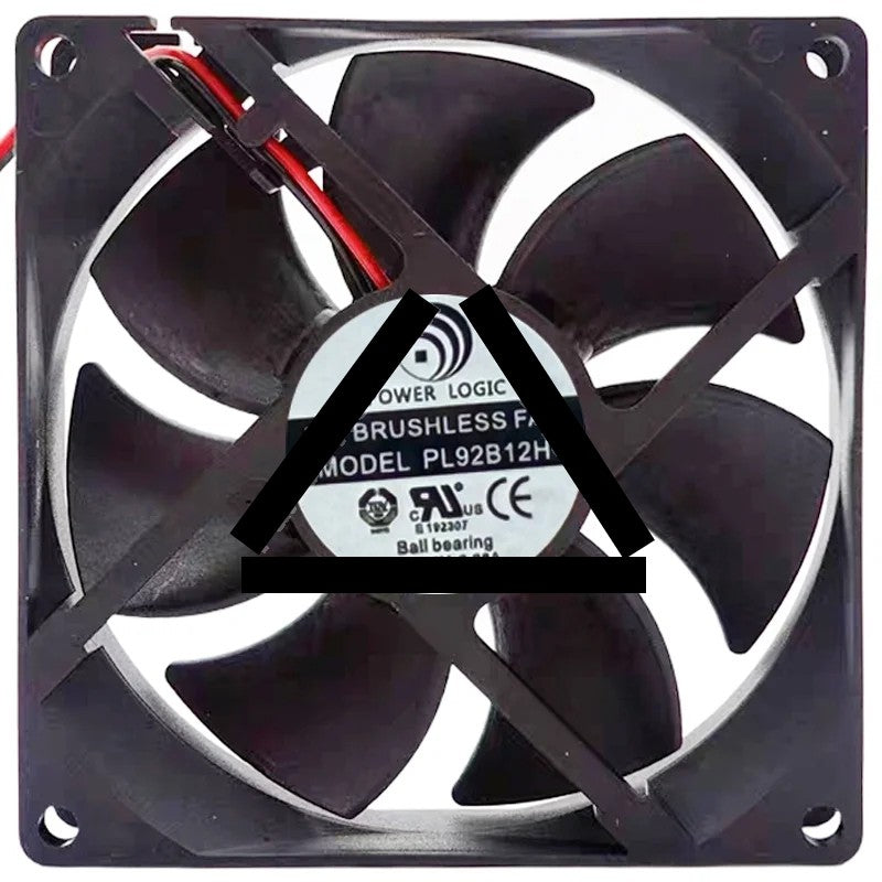 PowerLogic PL92B12H 12V 0.28A 2 Wires Cooling Fan