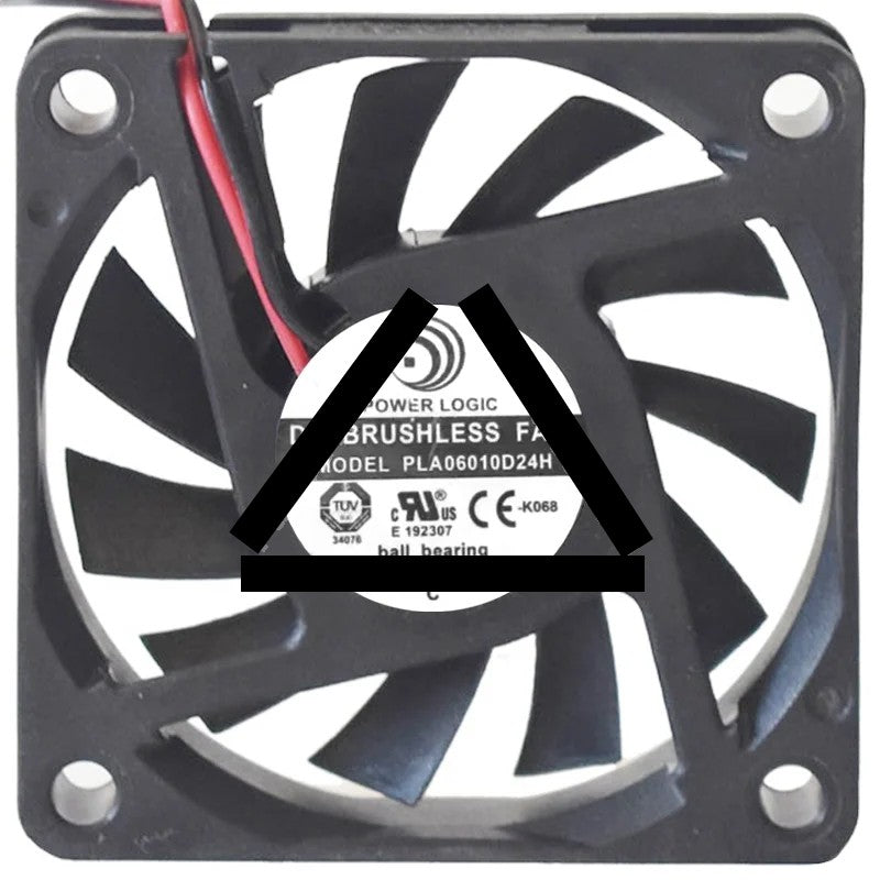 PowerLogic PLA06010D24H 24V 0.11A 2 Wires Axial Cooling Fan