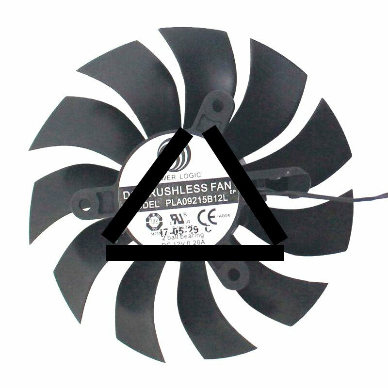 PowerLogic PLA09215B12L 12V 0.20A Ball Bearing Cooling Fan