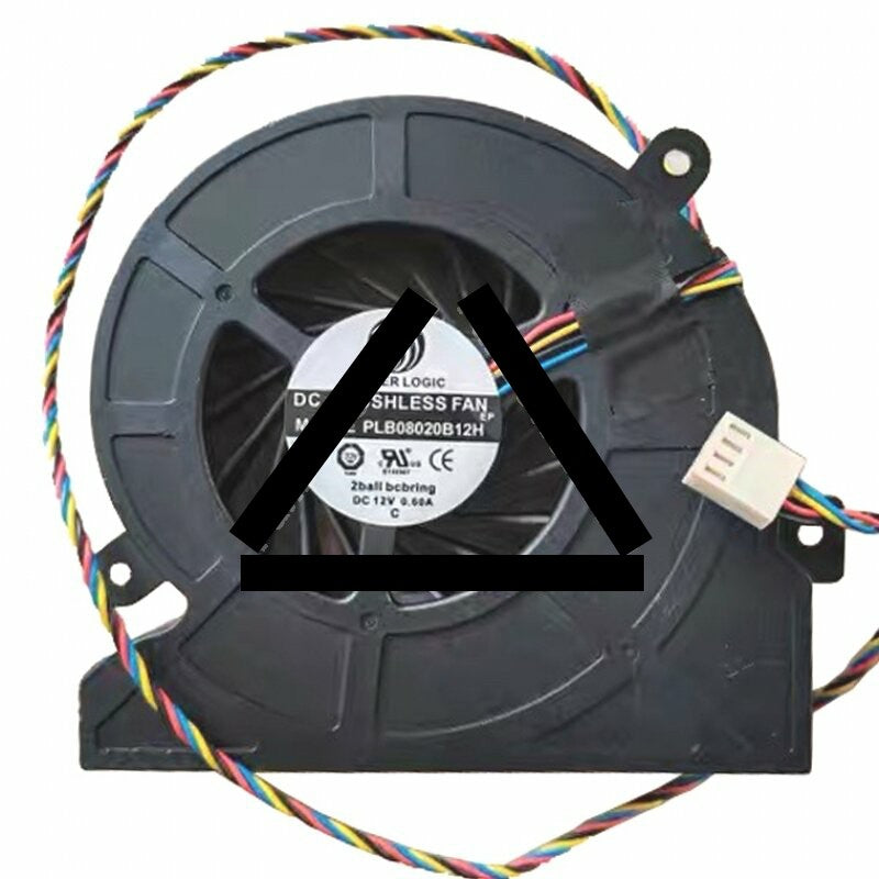 PowerLogic PLB08020B12H 12V 0.60A 4 Wires DC Brushless Blower Fan