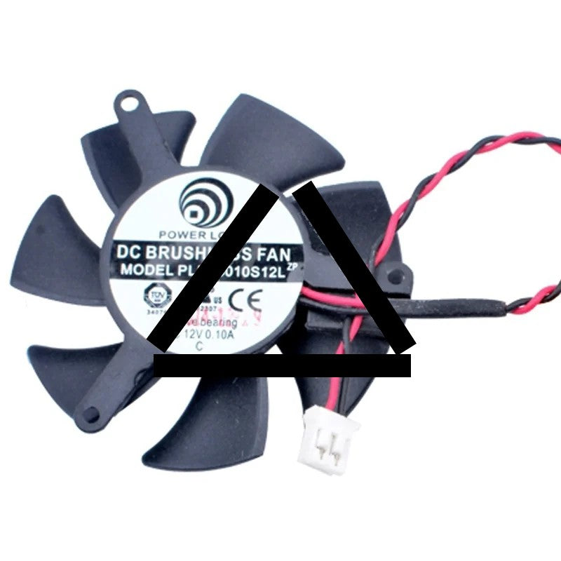 PowerLogic PLD05010S12L 12V 0.10A 2 Wires Cooling Fan