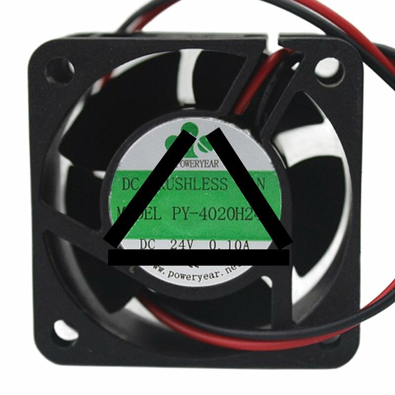 POWERYEAR PY-4020H24S DC 24V 0.10A 4020 Axial Brushless Cooling Fan