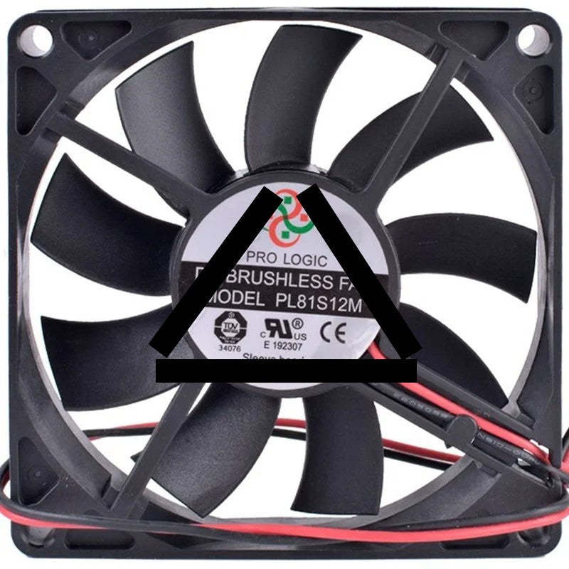 PRO LOGIC PL81S12M 12V 0.10A 2 Wires Sleeve Bearing Cooling Fan