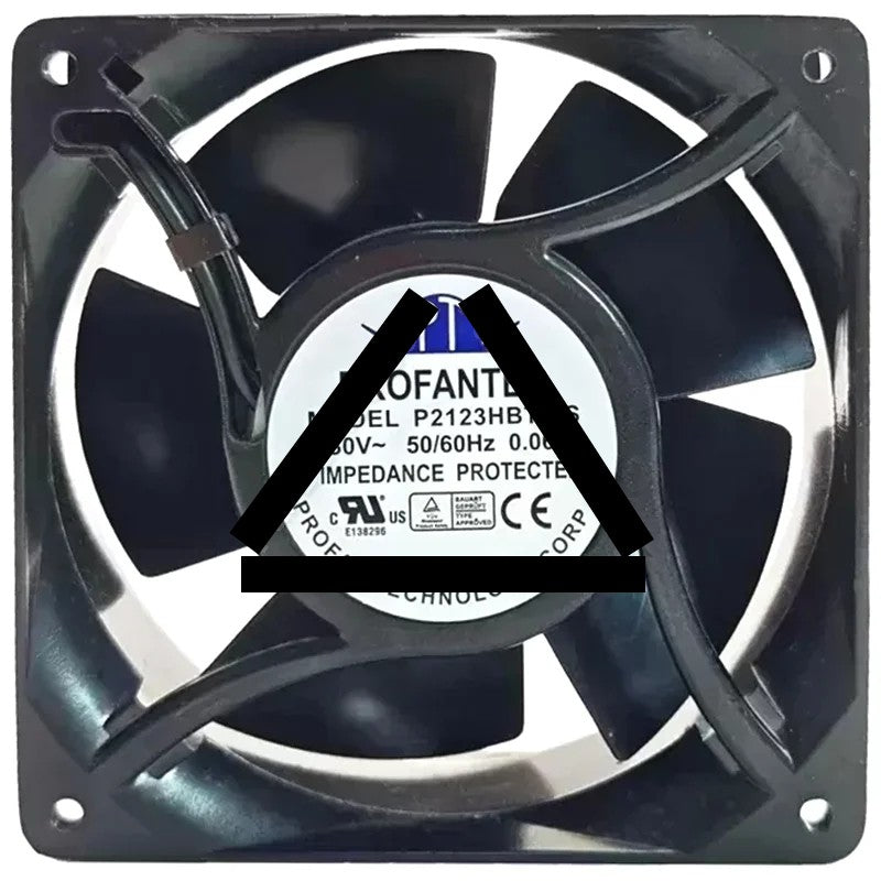 PROFANTEC P2123HBT-ES 230V 0.06A 2 Wires Impedance Protected Cooling Fan