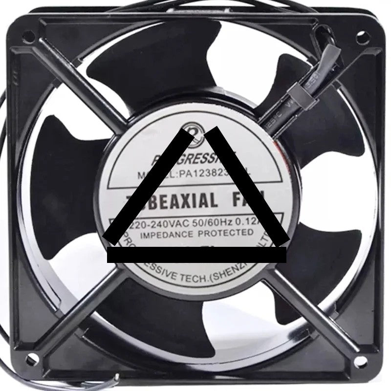 PROGRESSIVE PA123823HSL 220-240V 0.12A 2 Wires Impedance Protected Cooling Fan