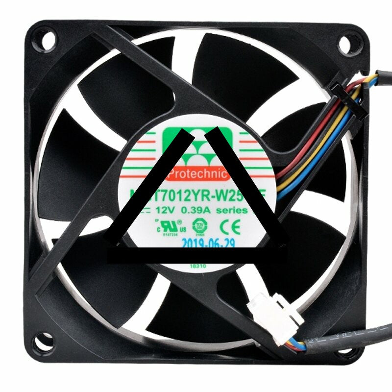 Protechnic MAGIC MGT7012YR-W25 DC 12V 0.39A 7025 Axial Cooling Fan