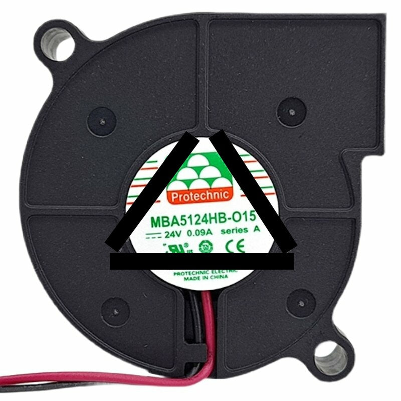 Protechnic MBA5124HB-O15 DC 24V 0.09A 2 Wires 5500RPM Blower Cooling Fan