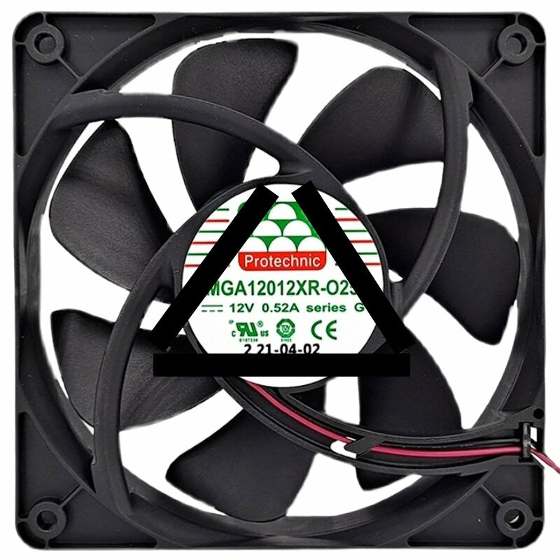 Protechnic MGA12012XR-O25 DC 12V 0.52A 2 Wires 2700RPM Axial Cooling Fan