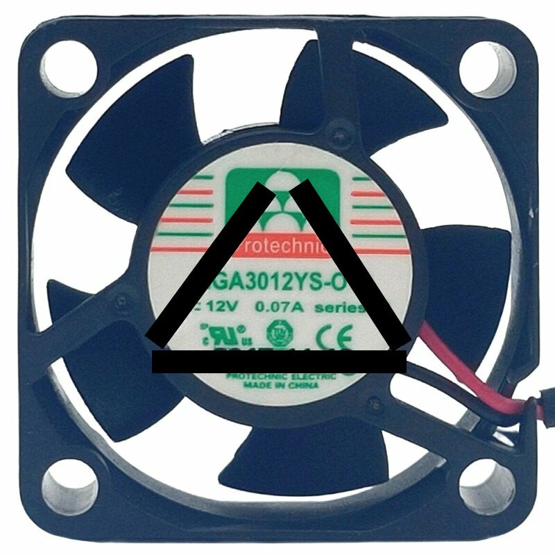 Protechnic MGA3012YS-O10 DC 12V 0.07A 2 Wires 3010 Axial Cooling Fan