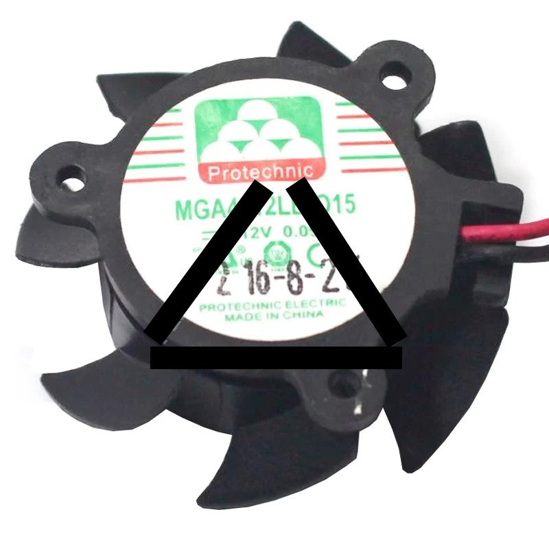 Protechnic MGA4012LB-O15 12V 0.09A 2 Wires Axial Cooling Fan