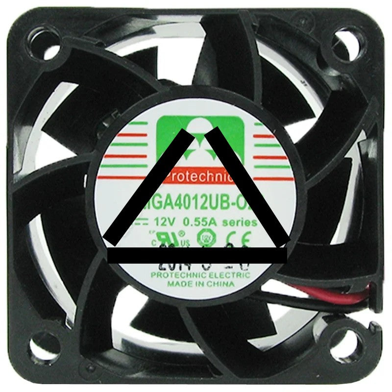 Protechnic MGA4012UB-O28 DC 12V 0.55A 2 Wires Axial Cooling Fan