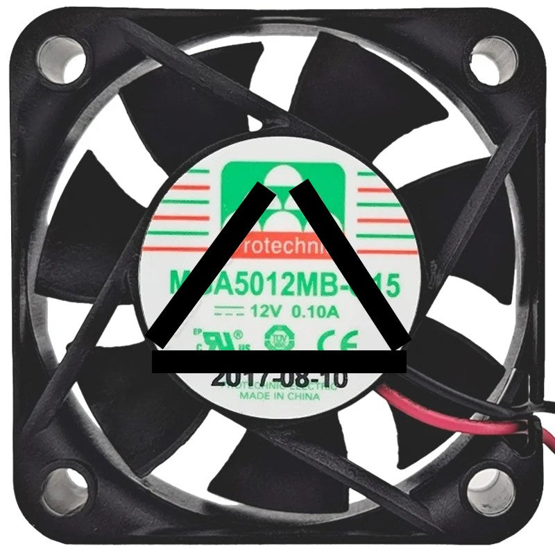 Protechnic MGA5012MB-O15 DC 12V 0.10A 2 Wires Axial Cooling Fan