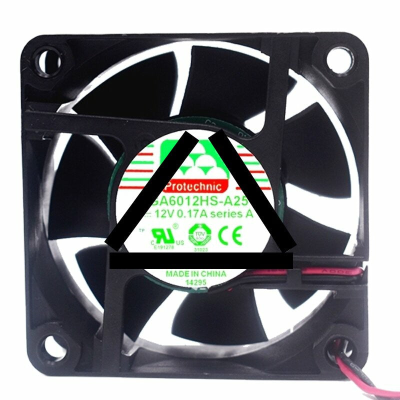 Protechnic MGA6012HS-A25 DC 12V 0.17A 6025 Axial Cooling Fan