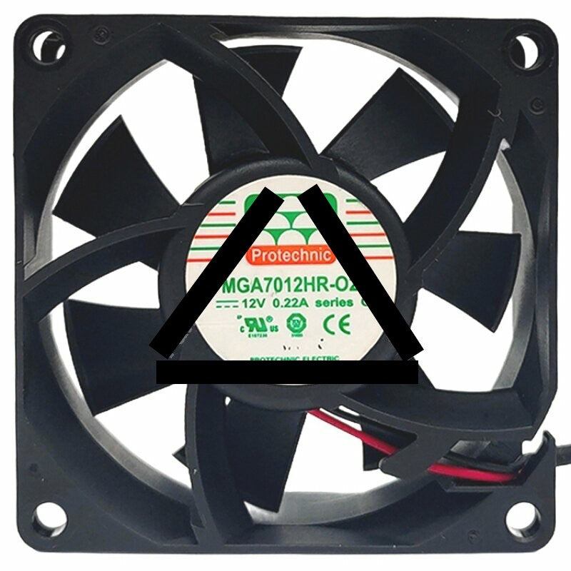 Protechnic MGA7012HR-O25 DC 12V 0.22A 2 Wires / 3 Wires Axial Cooling Fan