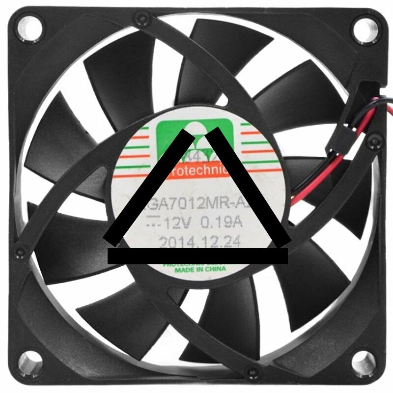 Protechnic MGA7012MR-A20 DC 12V 0.19A 2 Wires Axial Cooling Fan