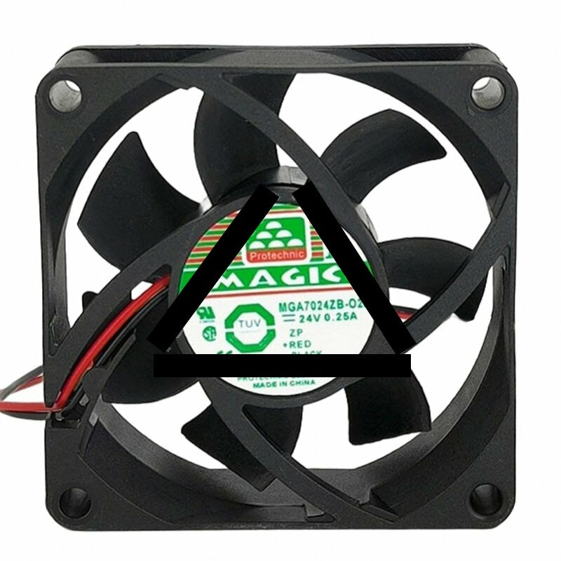 Protechnic MGA7024ZB-O25 DC 24V 0.25A 7025 Axial Cooling Fan