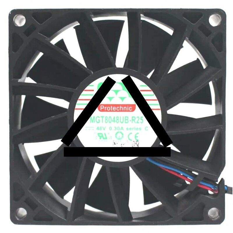 Protechnic MGA8048UB-R25 DC 48V 0.30A 3 Wires 8025 Axial Cooling Fan