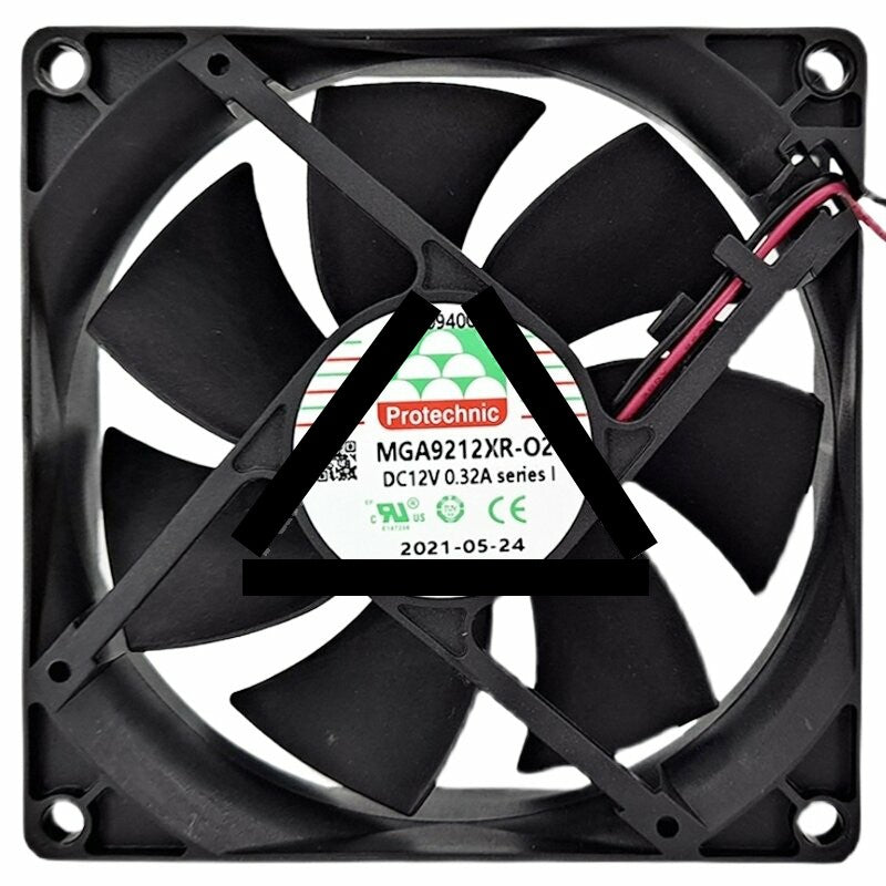 Protechnic MGA9212XR-O25 DC 12V 0.32A 2 Wires 2900RPM Axial Cooling Fan