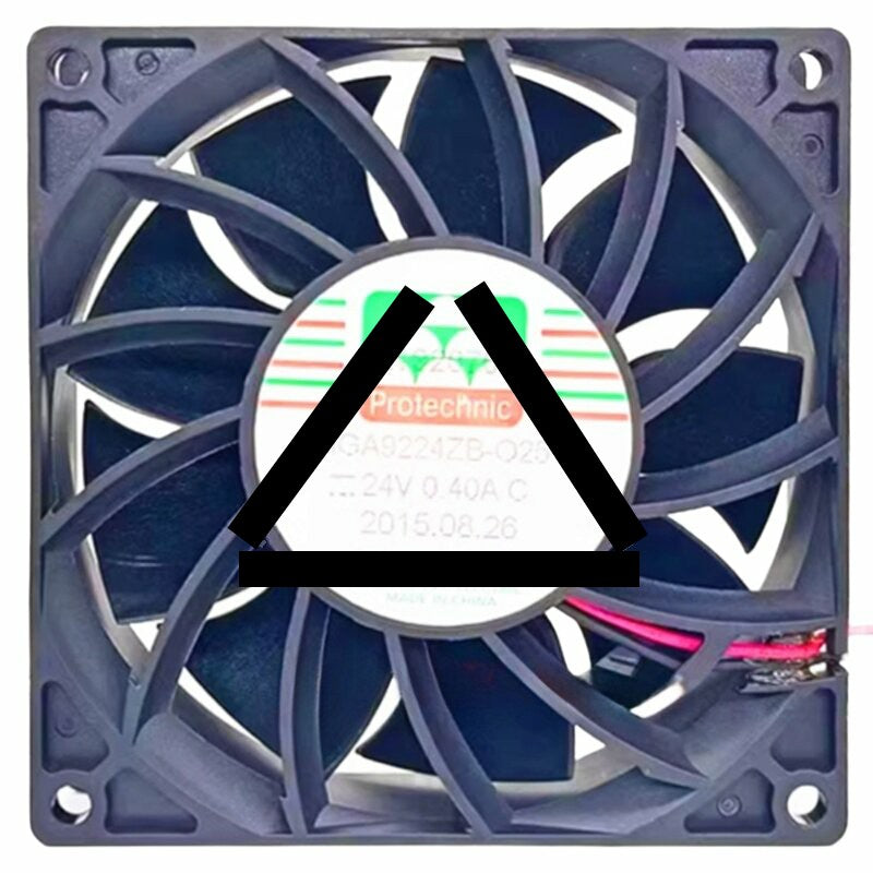 Protechnic MGA9224ZB-O25 DC 24V 0.40A 2 Wires 9225 Axial Cooling Fan