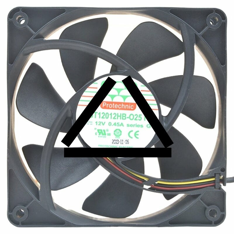 Protechnic MGT12012HB-O25 HF DC 12V 0.45A 2 / 3 Wires Axial Cooling Fan