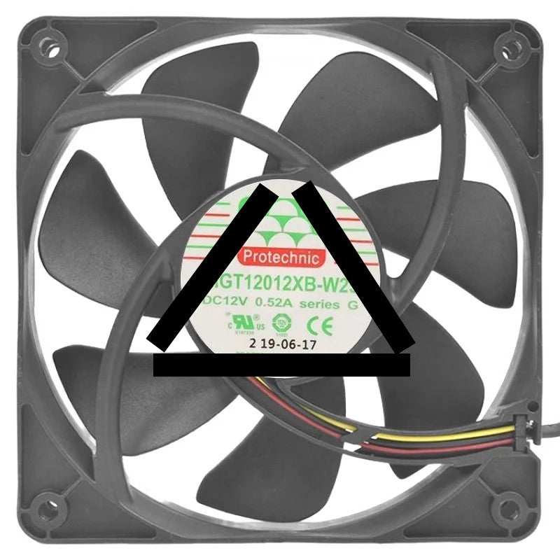 Protechnic MGT12012XB-W25 12V 0.52A 4 Wires Cooling Fan