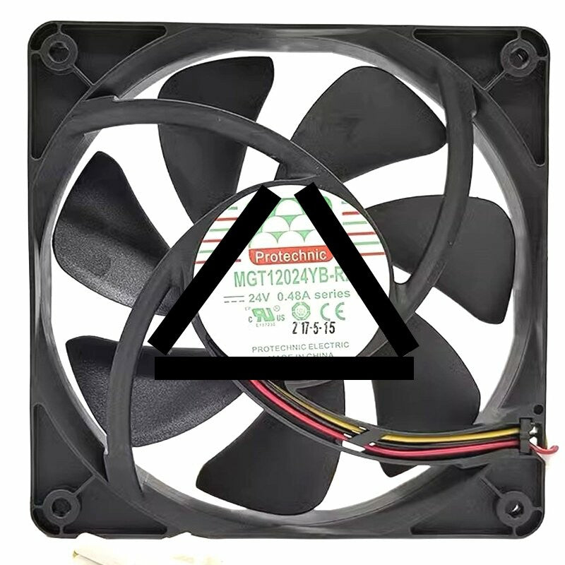 Protechnic MGT12024YB-R25 DC 24V 0.48A 2 / 3 Wires Axial Cooling Fan