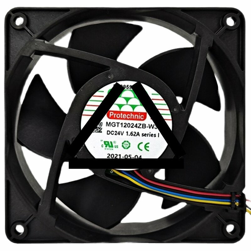 Protechnic MGT12024ZB-W38 DC 24V 1.62A 4 Wires 6000RPM Axial Cooling Fan