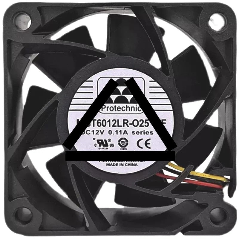 Protechnic MGT6012LR-O25 HF DC 12V 0.11A 3 Wires Axial Cooling Fan