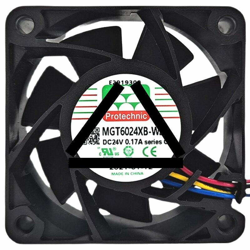Protechnic MGT6024XB-W25 DC 24V 0.17A PWM 4500RPM Axial Cooling Fan