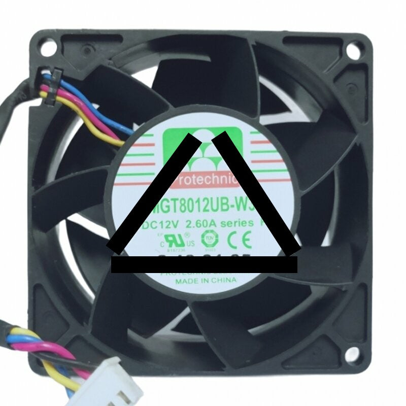 Protechnic MGT8012UB-W38 DC 12V 2.60A 8038 Axial Cooling Fan