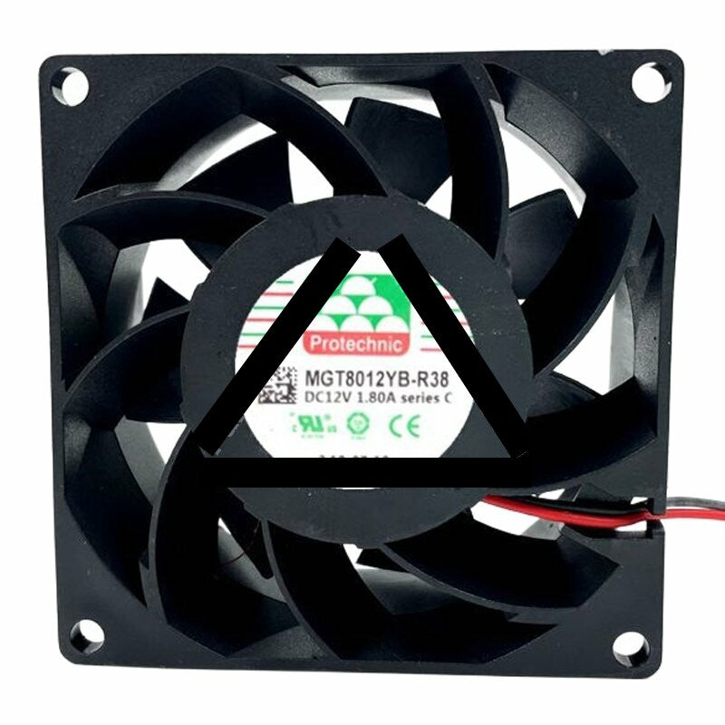 Protechnic MGT8012YB-R38 DC 12V 1.80A 8038 Axial Cooling Fan