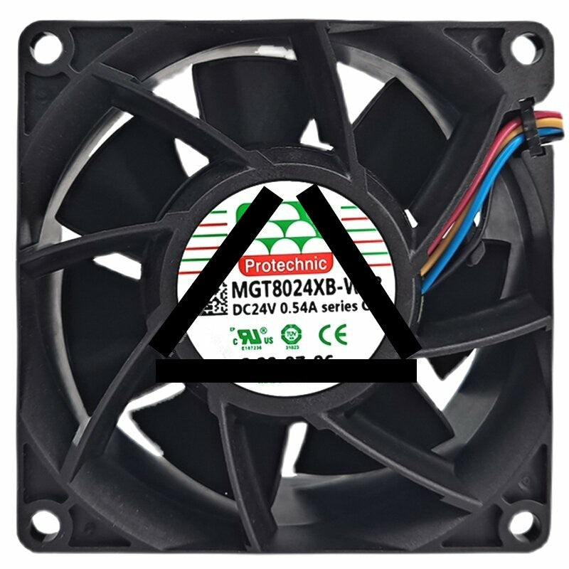 Protechnic MGT8024XB-W38 DC 24V 0.54A PWM 6800RPM Axial Cooling Fan