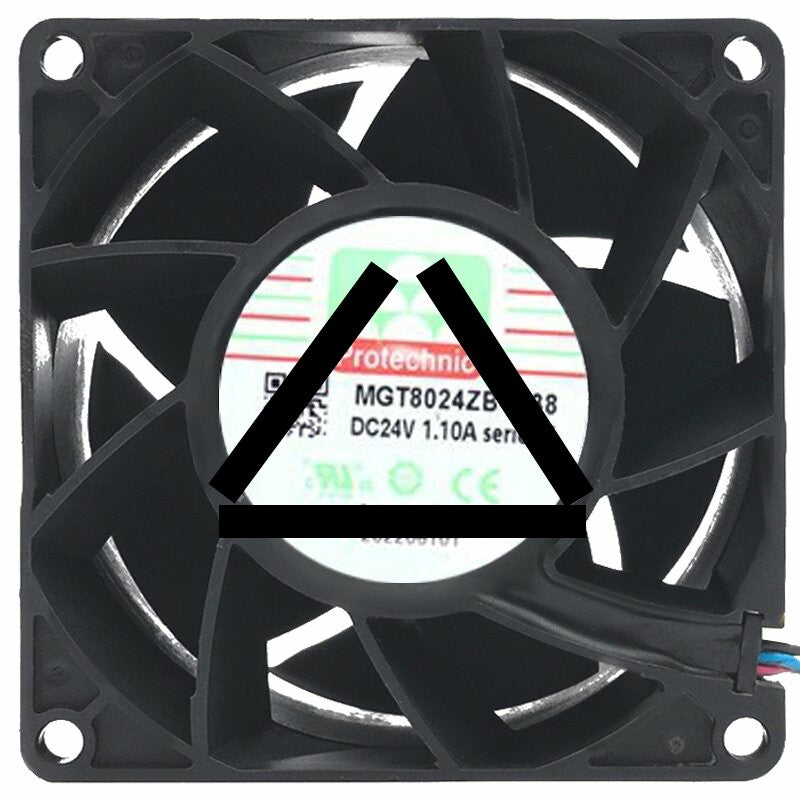 Protechnic MGT8024ZB-W38 DC 24V 1.10A 3 Wires 8038 Axial Cooling Fan