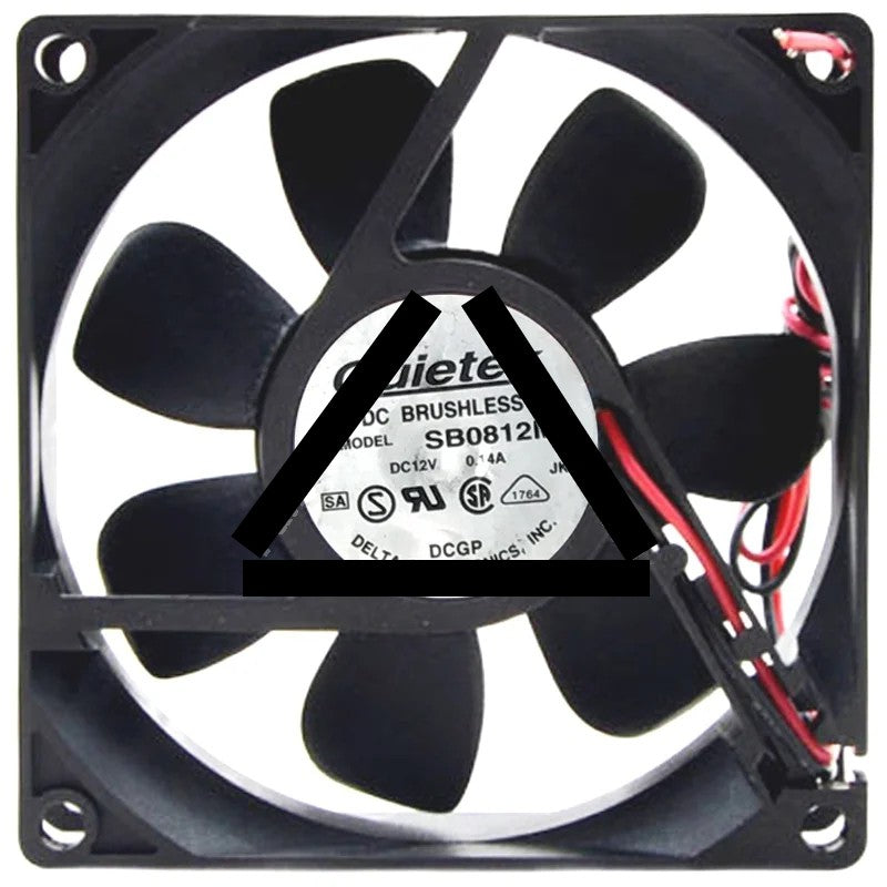 Quietek SB0812M 12V 0.14A 2 Wires Axial Cooling Fan