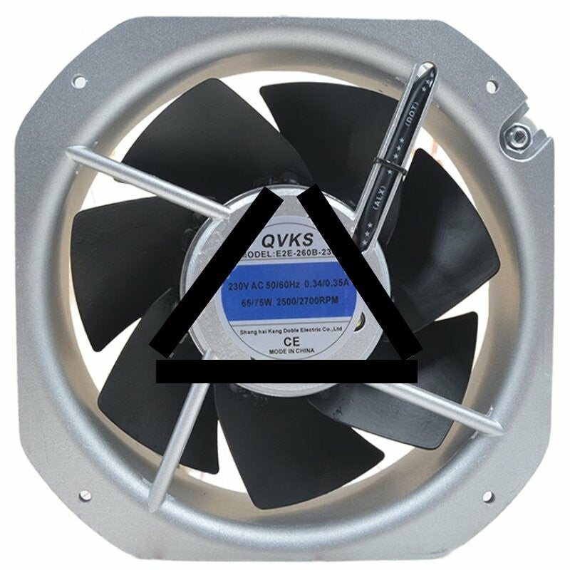 QVKS E2E-260B-230 AC 230V 0.34/0.35A 65/75W 2 Wires Axial Cooling Fan