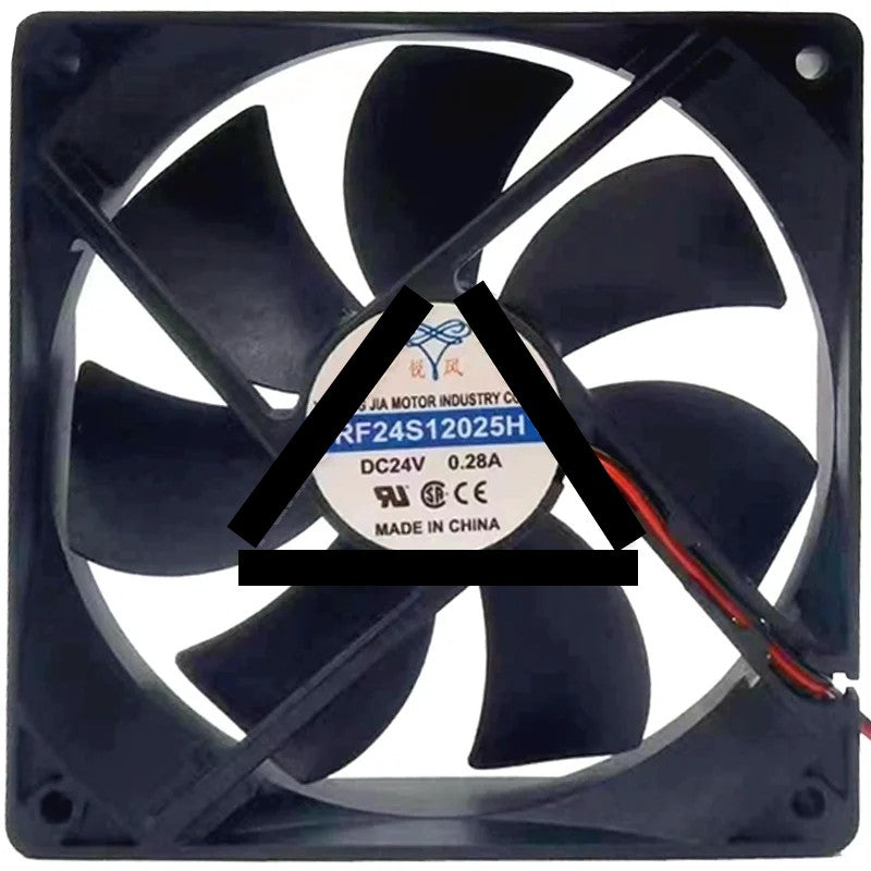 RF RF24S12025H DC 24V 0.28A 2 Wires Axial Cooling Fan