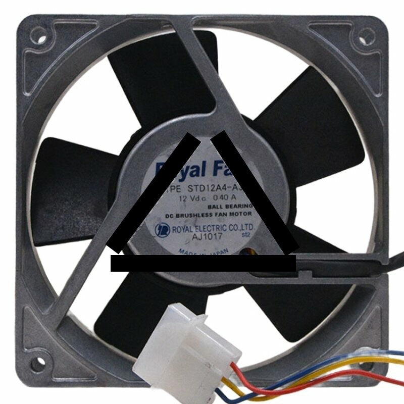Royal Fan STD12A4-A38 DC 12V 0.40A Ball Bearing Axial Cooling Fan