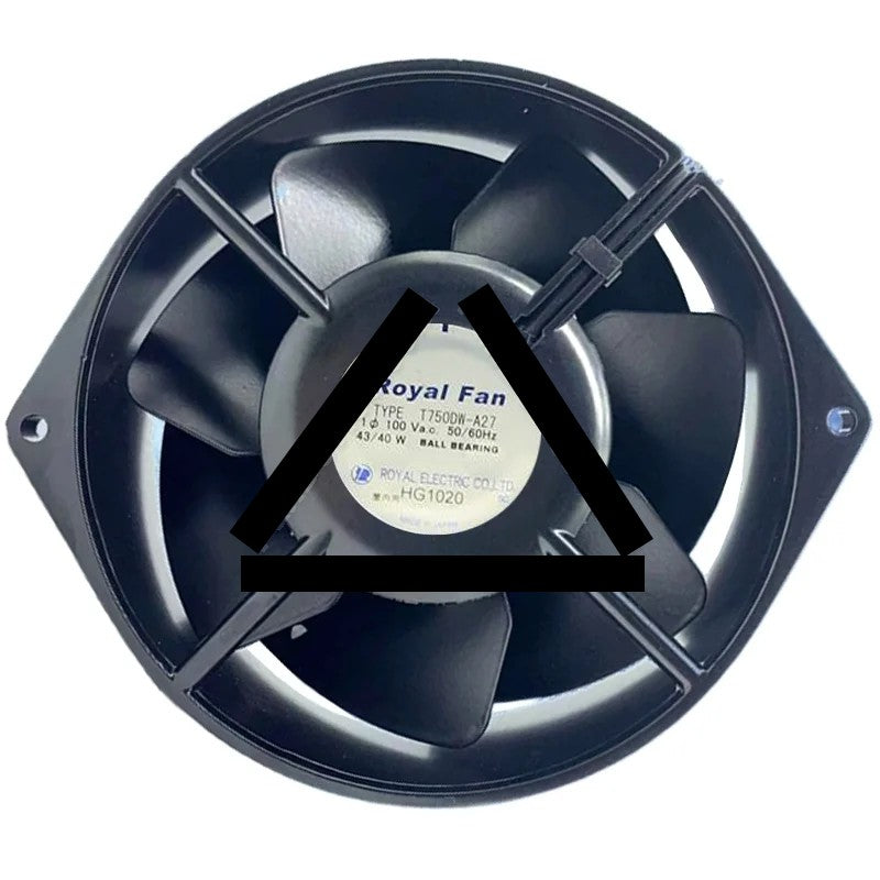 Royal Fan T7500W-A27 100V 43/40W 2 Wires Ball Bearing Cooling Fan
