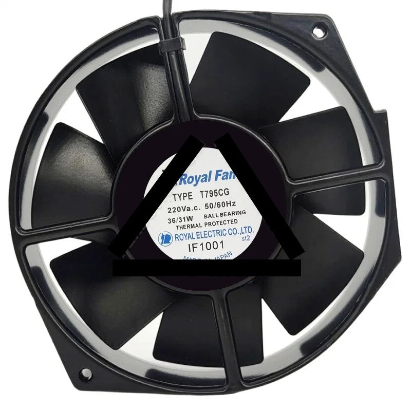 Royal Fan T795CG 220V 36/31W Ball Bearing Thermal Protected Cooling Fan