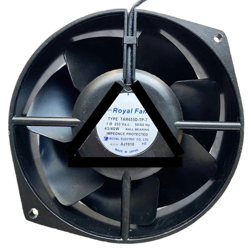 Royal Fan TAR655D-TP-7 200V 43/40W 2 Wires Cooling Fan