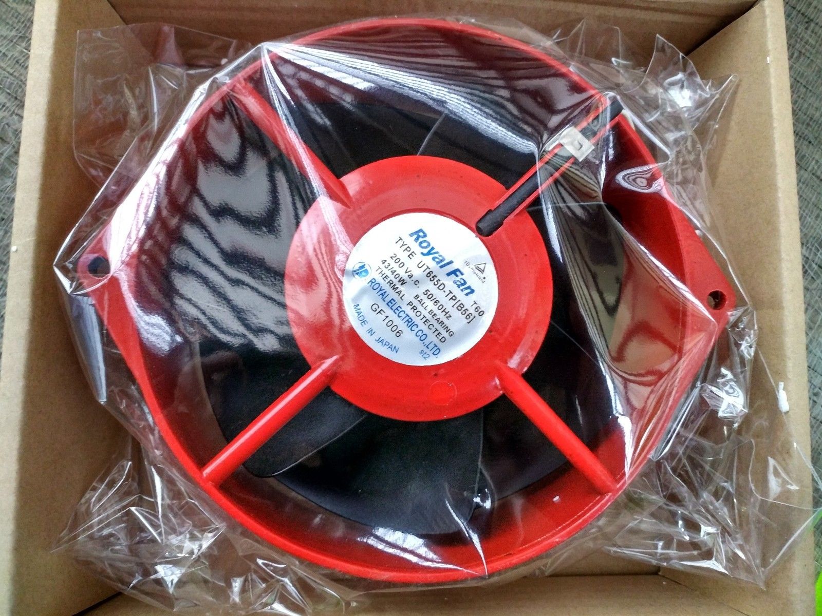 Royal Fan UT655D-TP[B56] 200VAC axial flow cooling fan